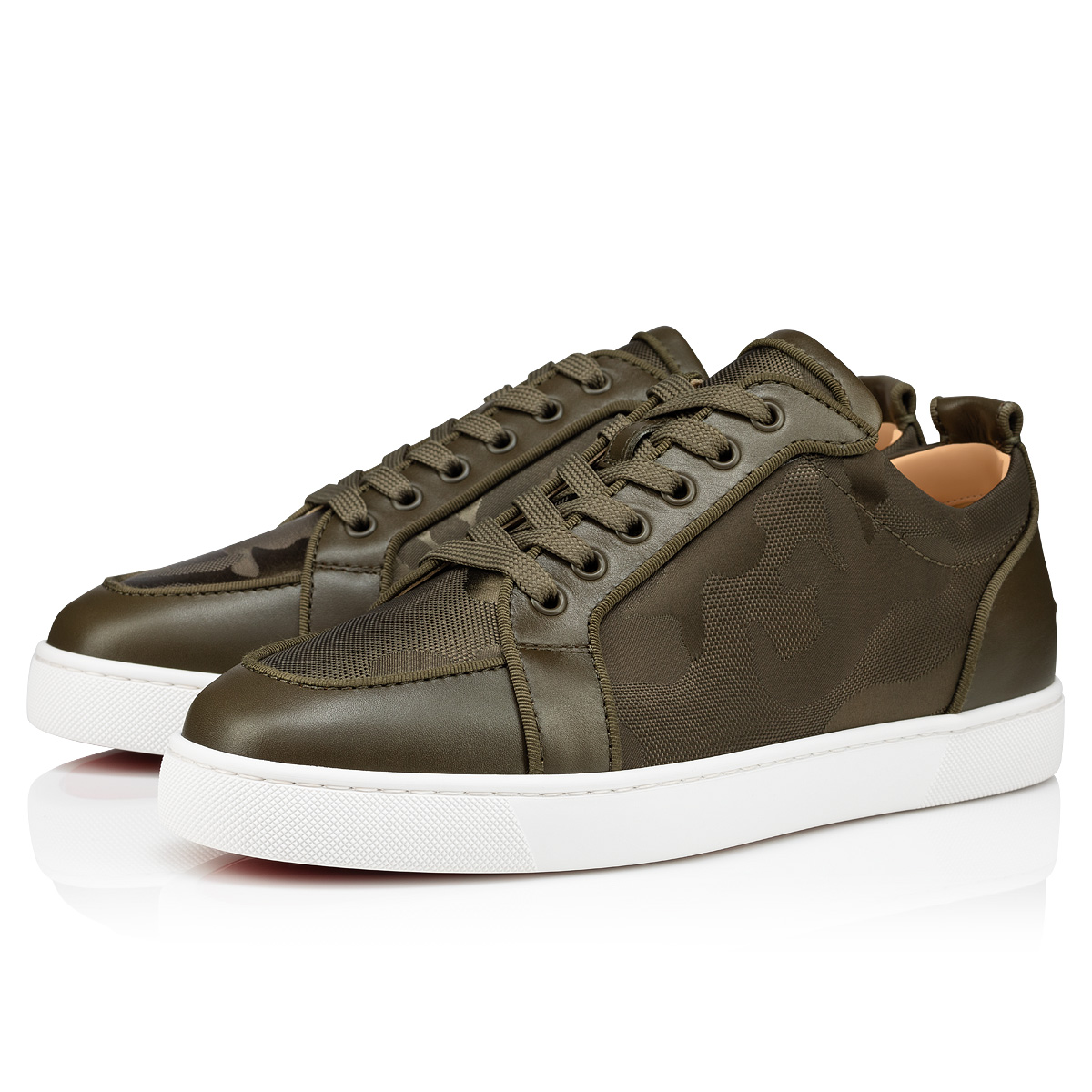 Brown Men\'s Christian Louboutin Rantulow Low Top Sneakers | 6tDuqQw5