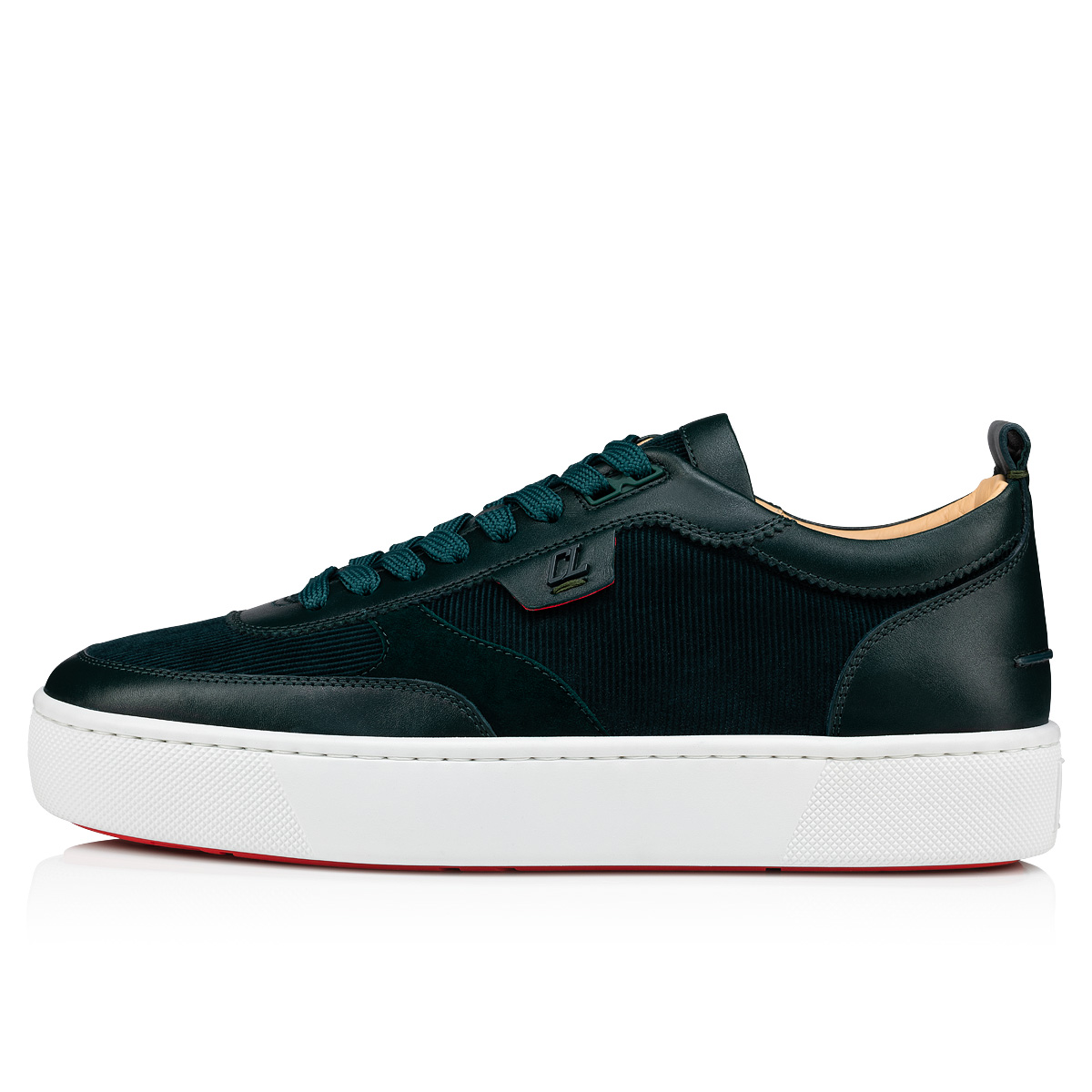 Green Men's Christian Louboutin Happyrui Low Top Sneakers | UtkrT0wz