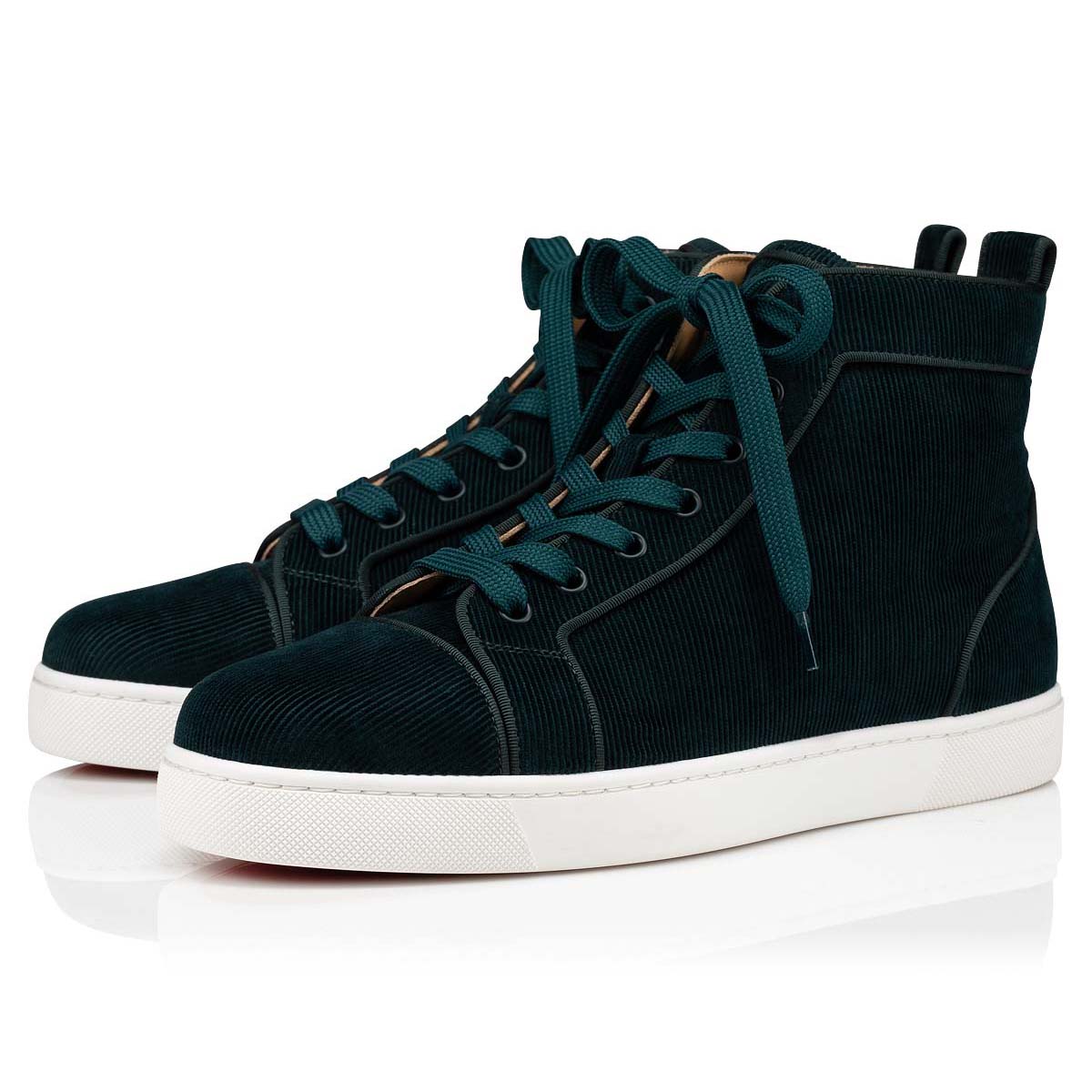 Green Men\'s Christian Louboutin Louis High Top Sneakers | xddm8gI5