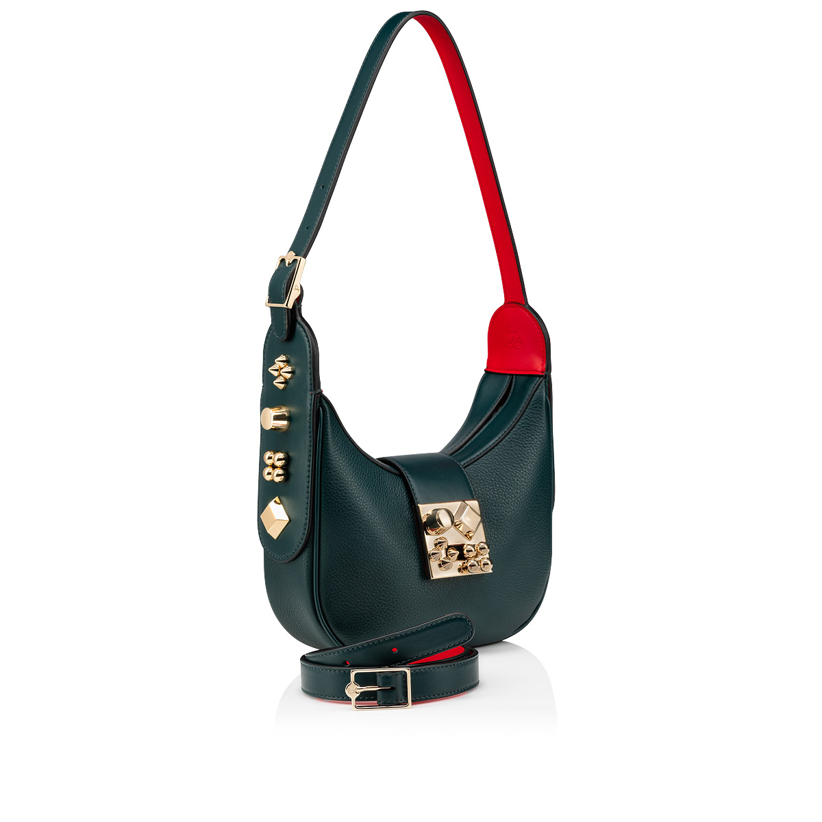 Green Women's Christian Louboutin Carasky Mini Cross-body Bags | t2mwLGl6