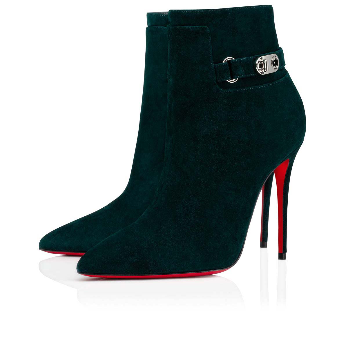 Green Women\'s Christian Louboutin Lock So Kate Booty Ankle Boots | s9ukbpQW