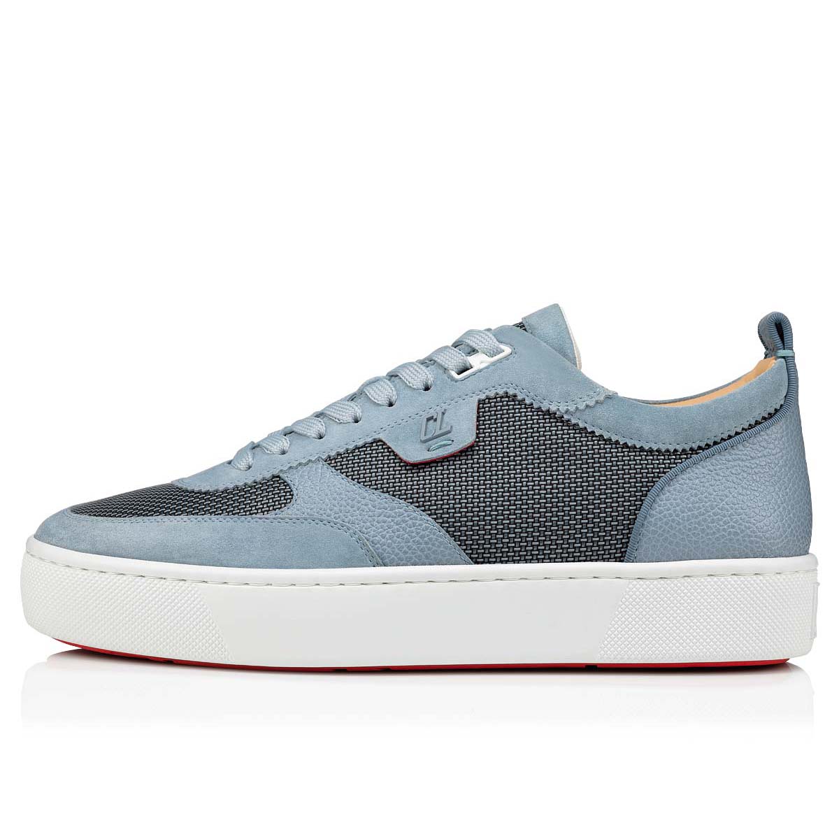 Grey Men's Christian Louboutin Happyrui Low Top Sneakers | N2DjyKOn