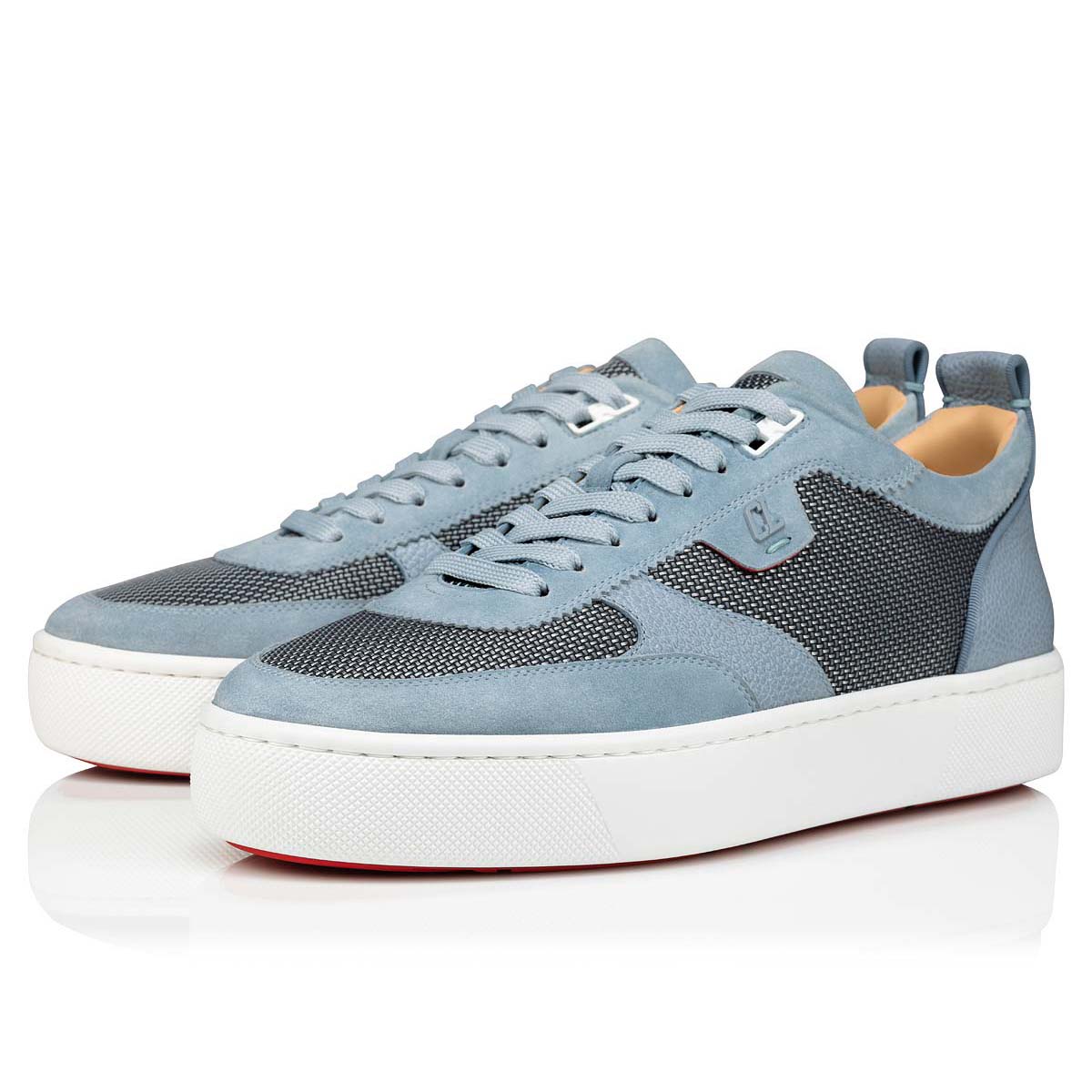 Grey Men\'s Christian Louboutin Happyrui Low Top Sneakers | N2DjyKOn