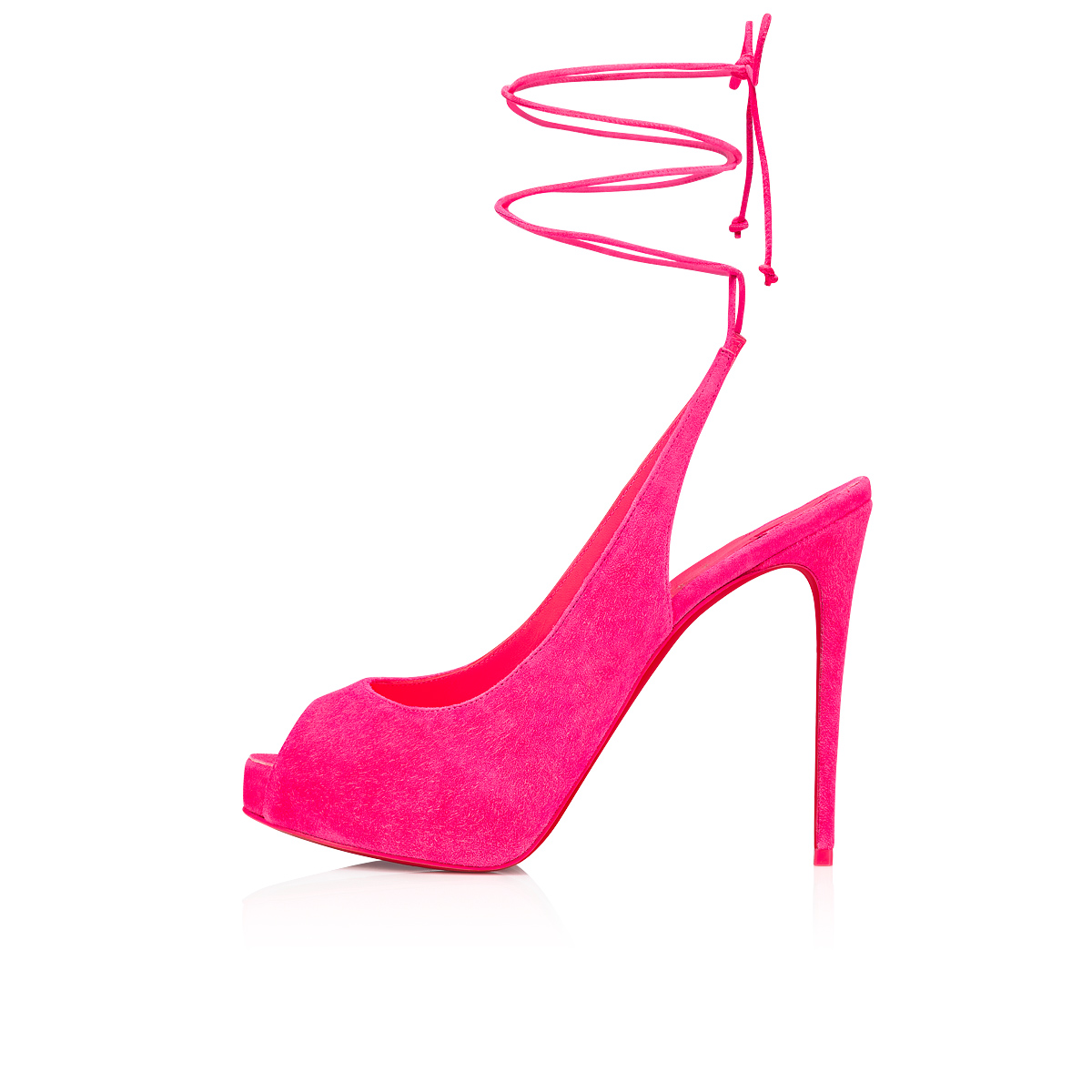 Pink Women's Christian Louboutin Lace Up Nvp Platforms | uUfOqdF4