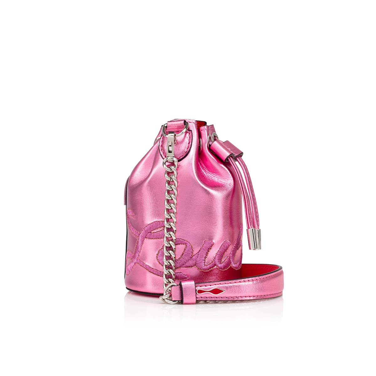 Pink Women's Christian Louboutin Marie Jane Bucket Mini Evening Bags | G5F3nejd