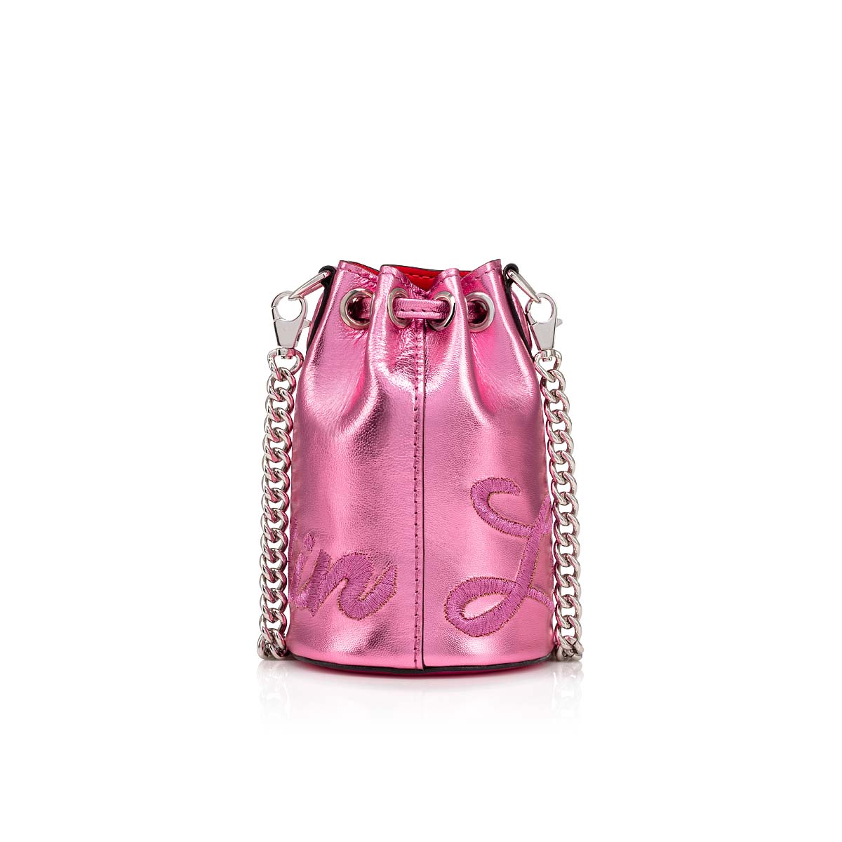 Pink Women's Christian Louboutin Marie Jane Bucket Mini Evening Bags | G5F3nejd