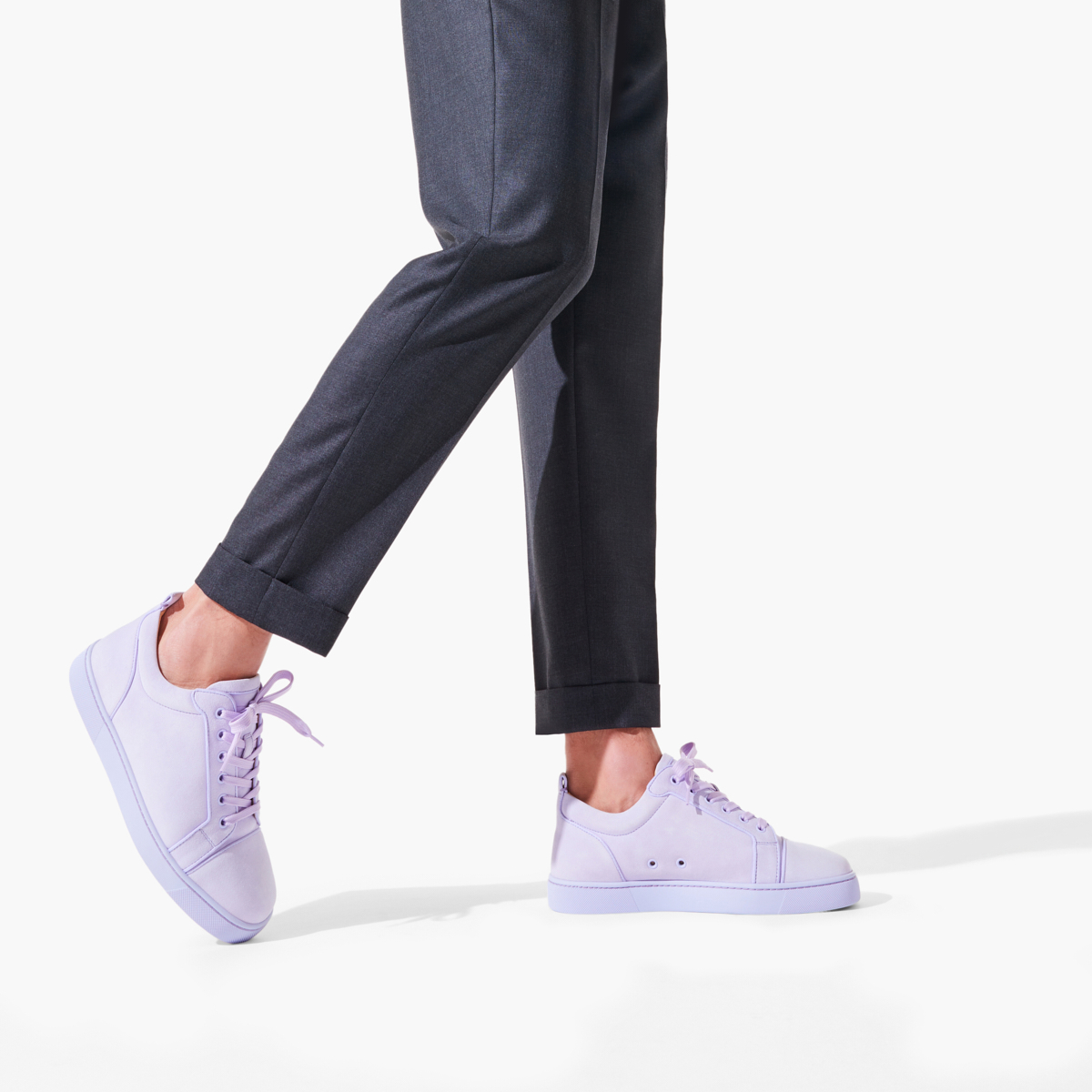 Purple Men's Christian Louboutin Louis Junior Low Top Sneakers | IFMyqA9b