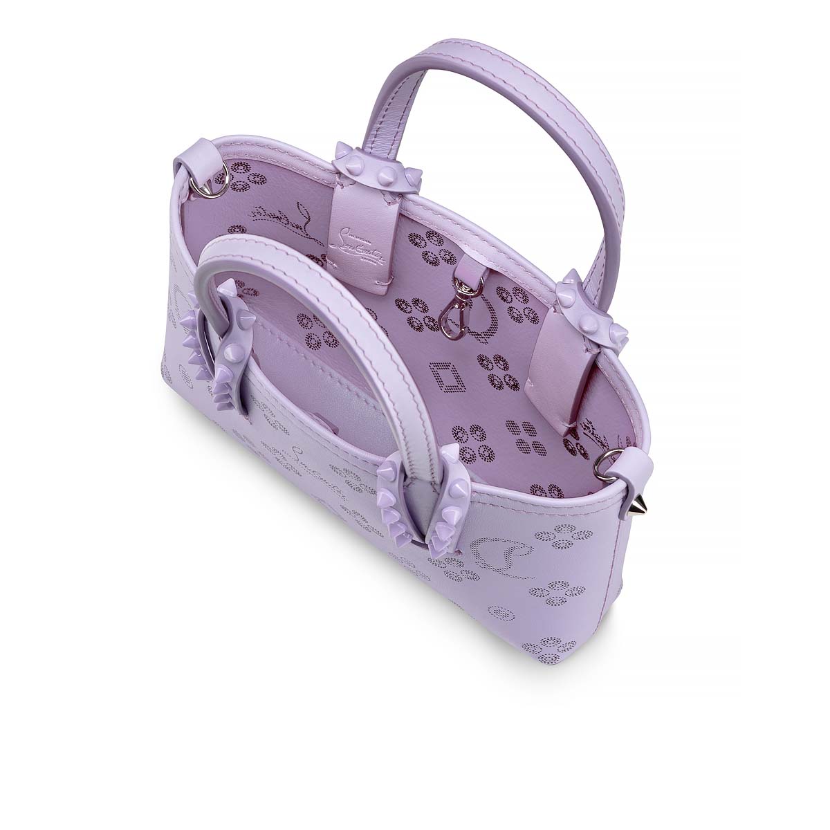 Purple Women's Christian Louboutin Cabata E/W Nano Totes | C3GzzNhr