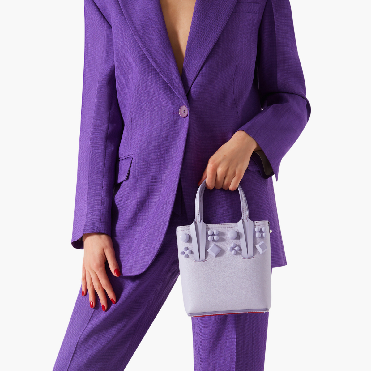 Purple Women's Christian Louboutin Cabata N/S Mini Cross-body Bags | NAkmFm2e