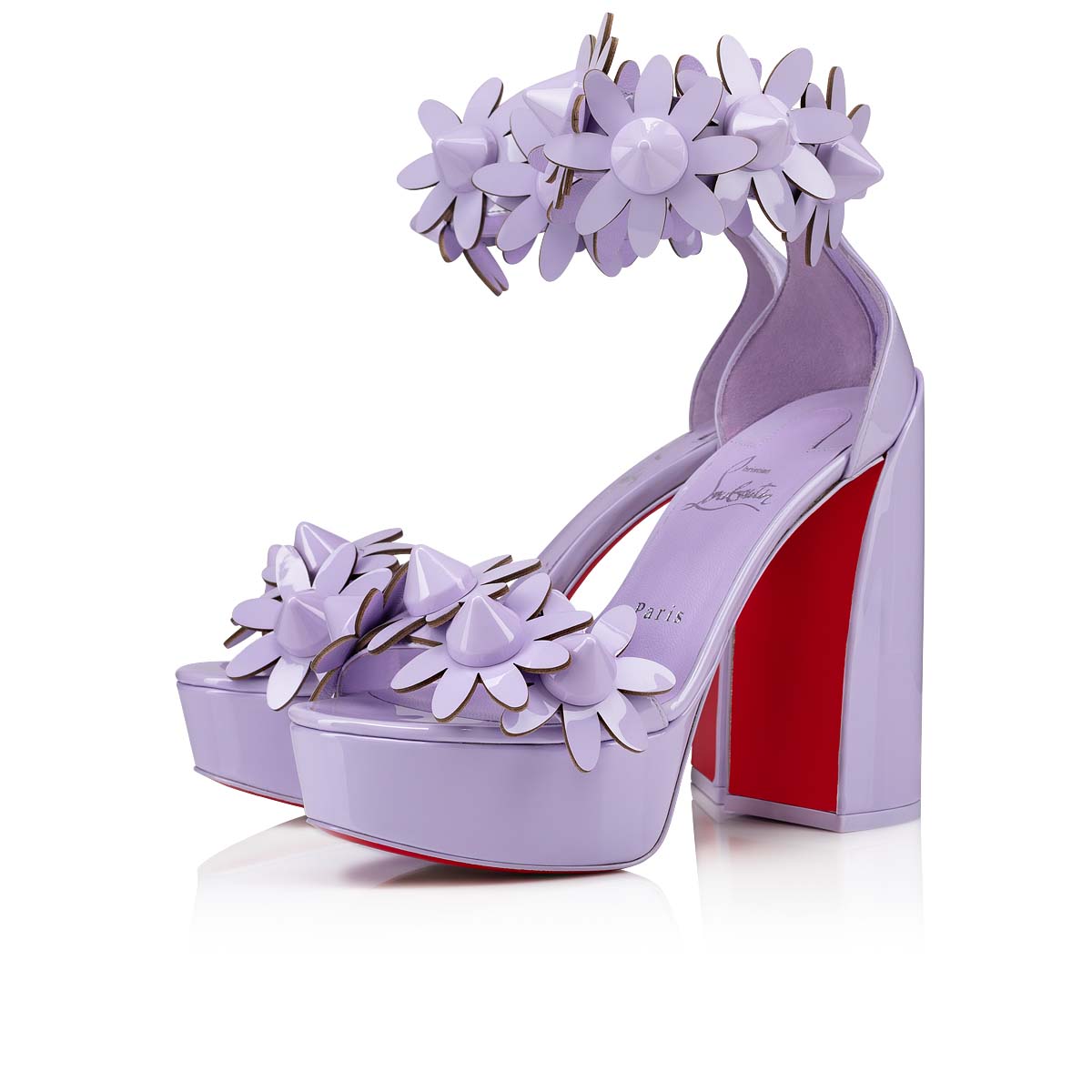 Purple Women\'s Christian Louboutin Daisy Spikes Alta Platforms | E0QCrIAp