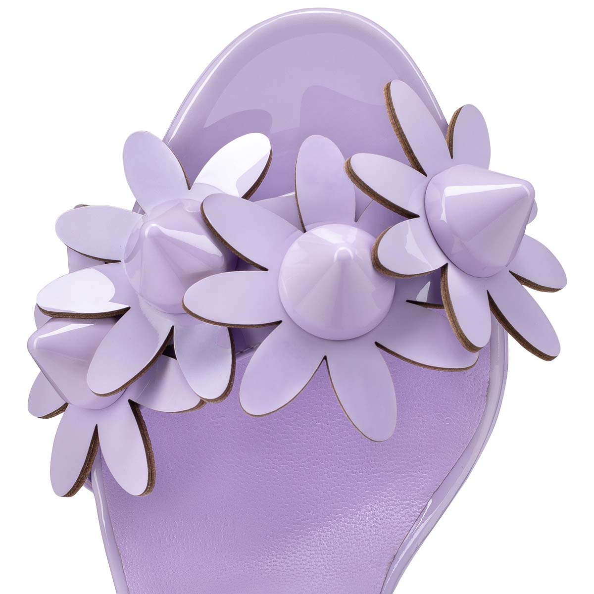 Purple Women's Christian Louboutin Daisy Spikes Alta Sandals & Slides | SaGcVm8q