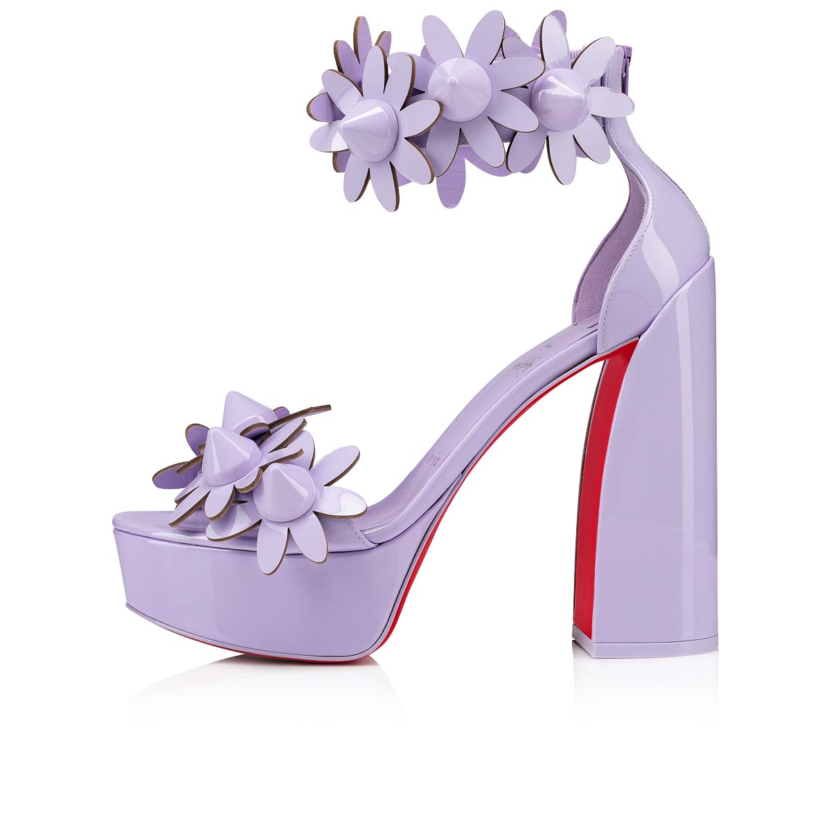 Purple Women's Christian Louboutin Daisy Spikes Alta Sandals & Slides | SaGcVm8q