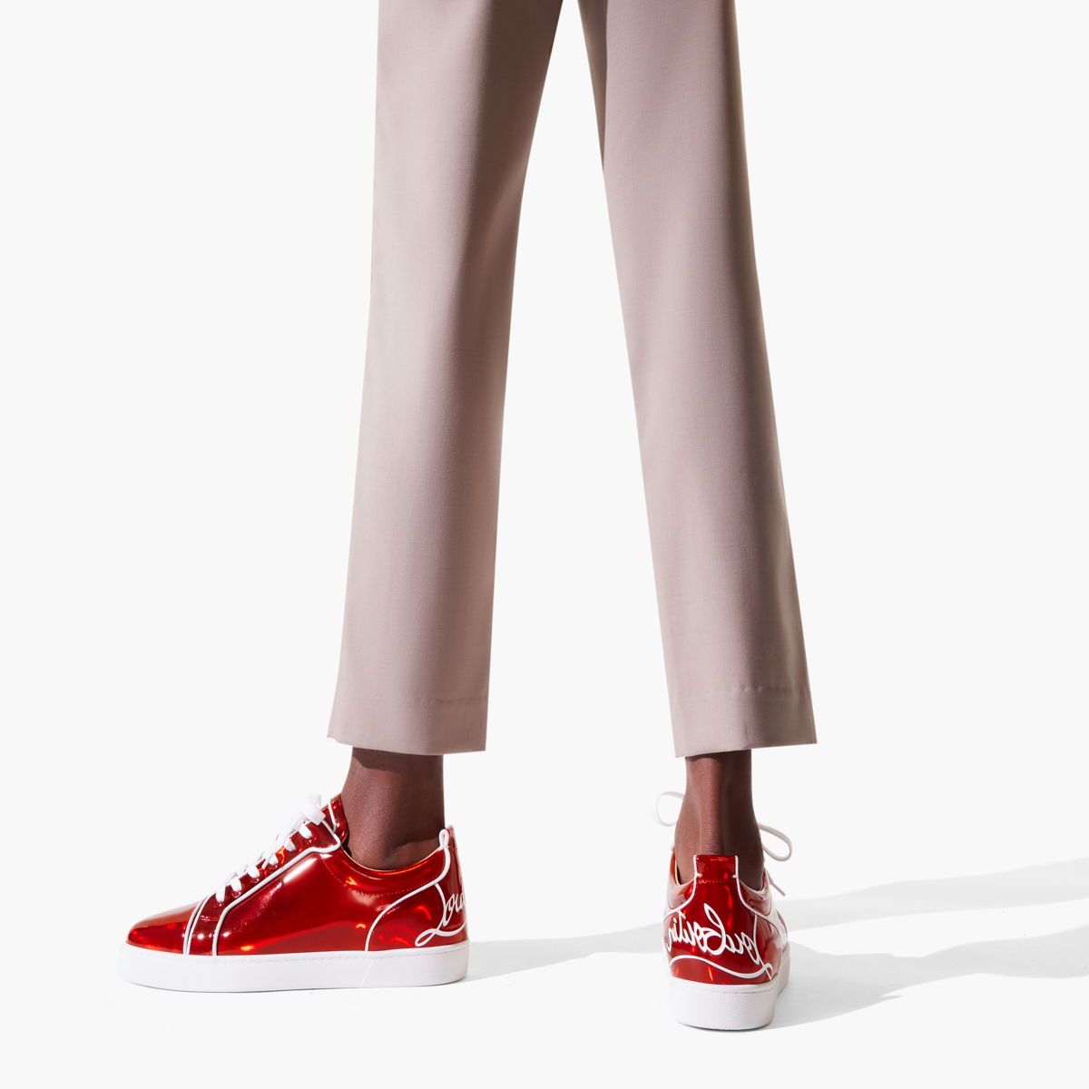 Red Men's Christian Louboutin Fun Louis Junior Low Top Sneakers | jcjemTHt