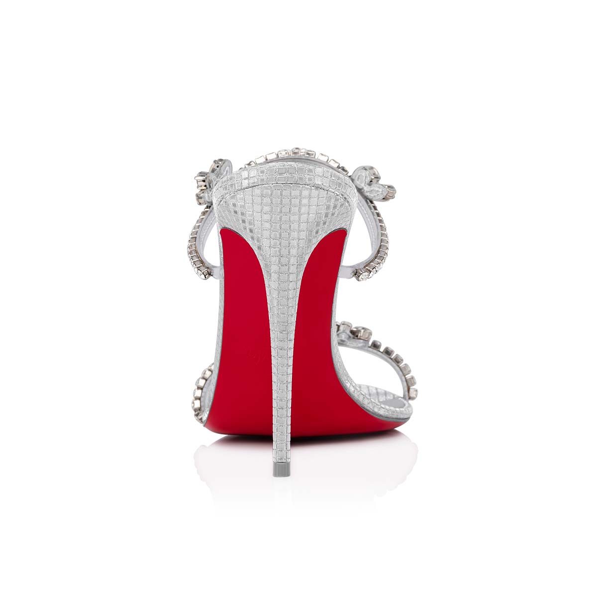 Silver / Silver Women's Christian Louboutin Just Queen Mules | oY4muVS6