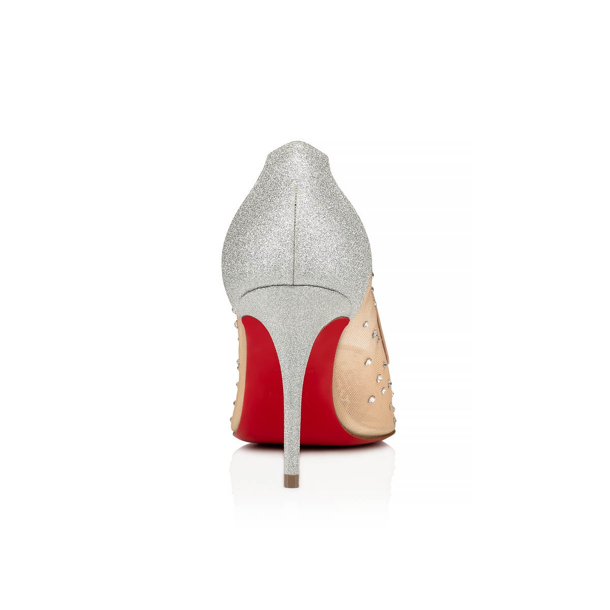 Silver Women's Christian Louboutin Follies Strass Heels | GdeO4JbP