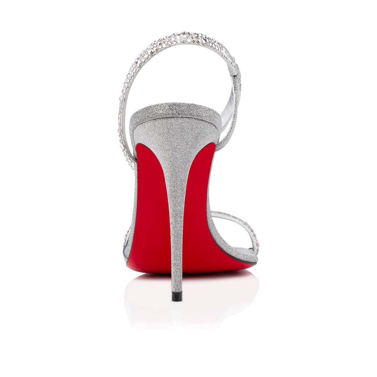 Silver Women's Christian Louboutin Rosalie Strass Sandals & Slides | wEaFflmr