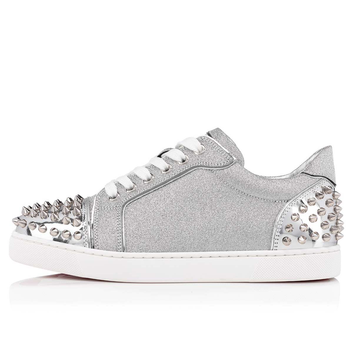 Silver Women's Christian Louboutin Vieira 2 Sneakers | qAYKhDPJ