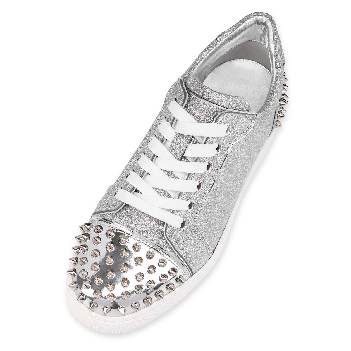 Silver Women's Christian Louboutin Vieira 2 Sneakers | qAYKhDPJ