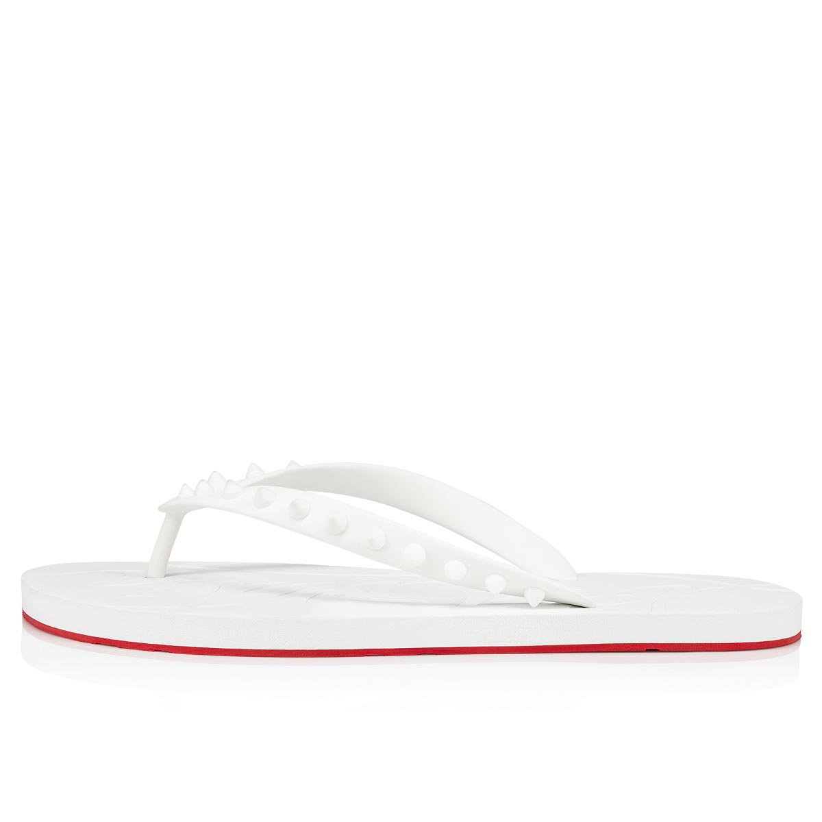 White Men's Christian Louboutin Loubi Flip Man Sandals & Slides | n2HLLSi4