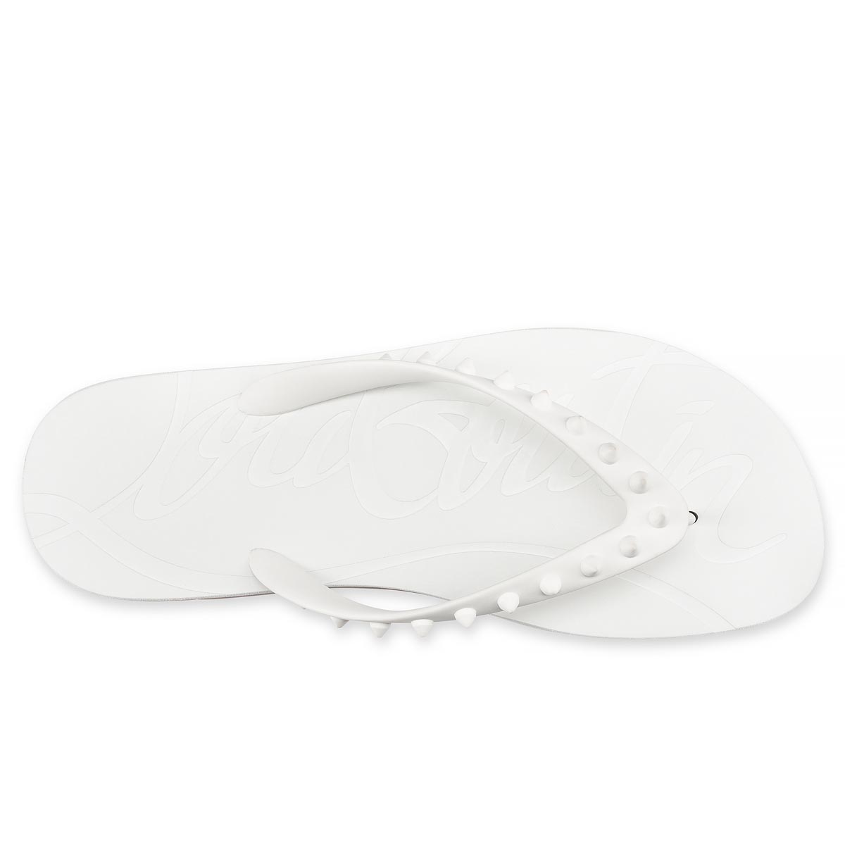 White Men's Christian Louboutin Loubi Flip Man Sandals & Slides | n2HLLSi4