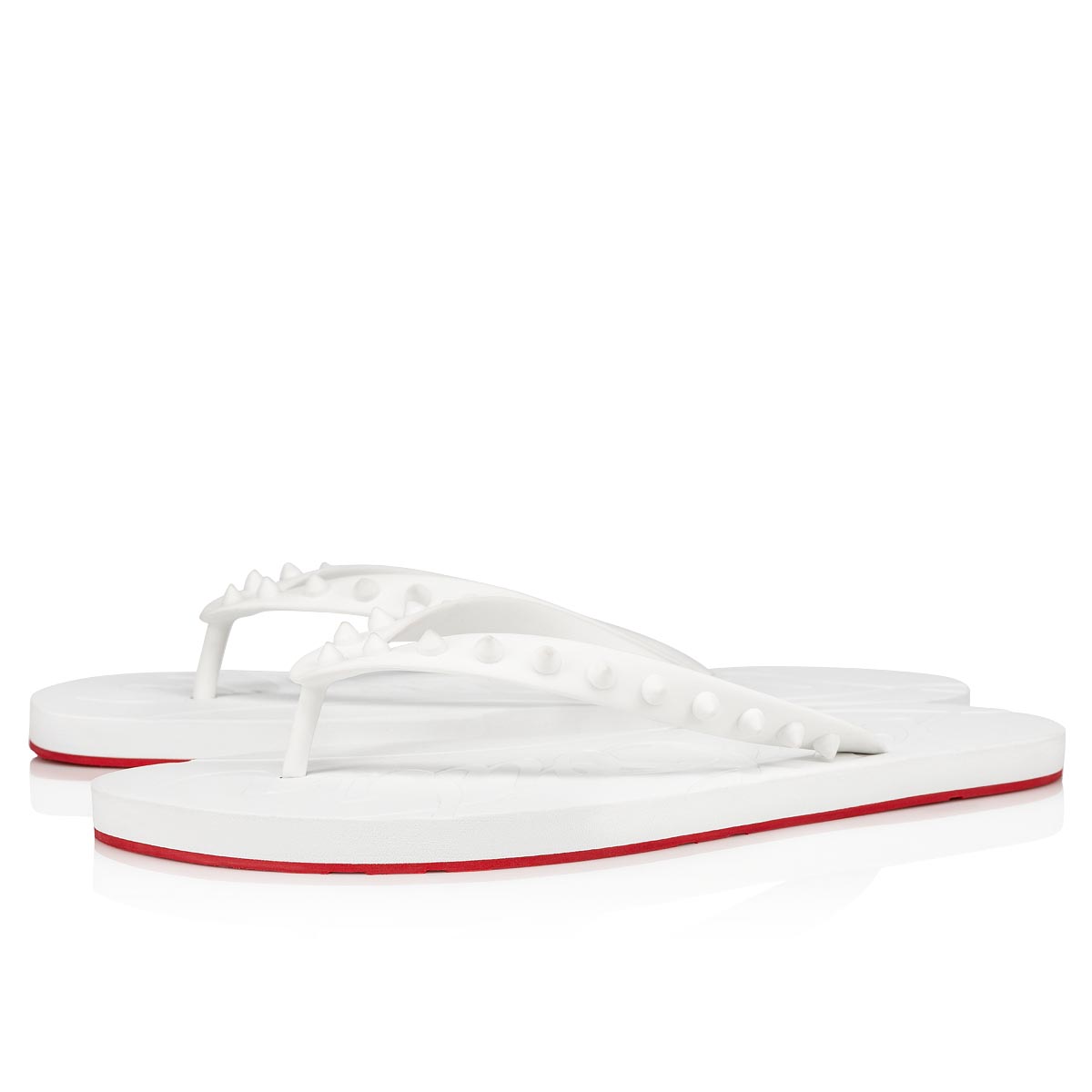 White Men\'s Christian Louboutin Loubi Flip Man Sandals & Slides | n2HLLSi4