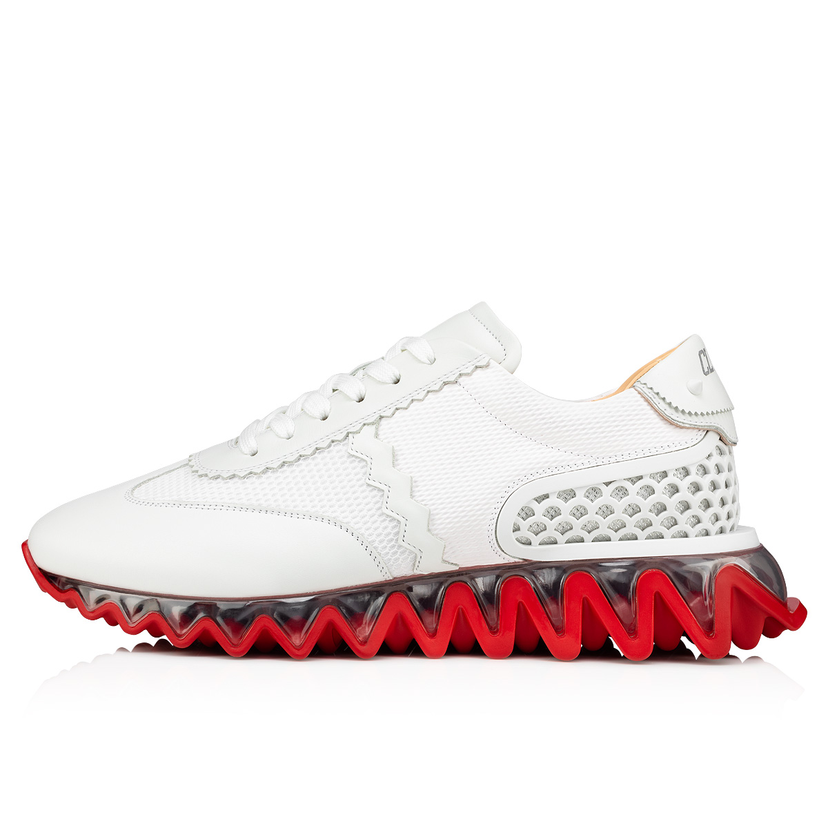 White Men's Christian Louboutin Loubishark Man Low Top Sneakers | ruzKCmlx