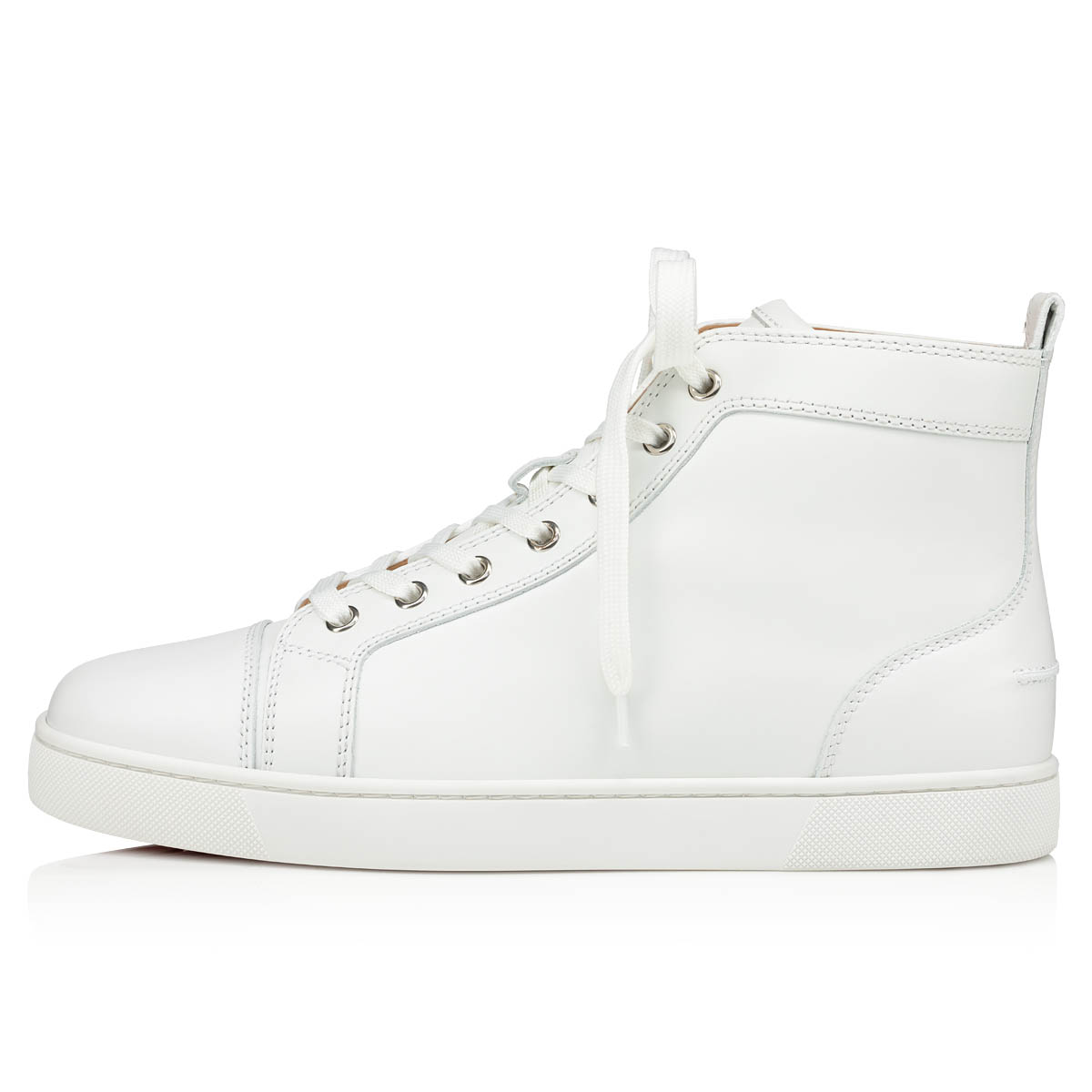 White Men's Christian Louboutin Louis High Top Sneakers | Eko4O7ik