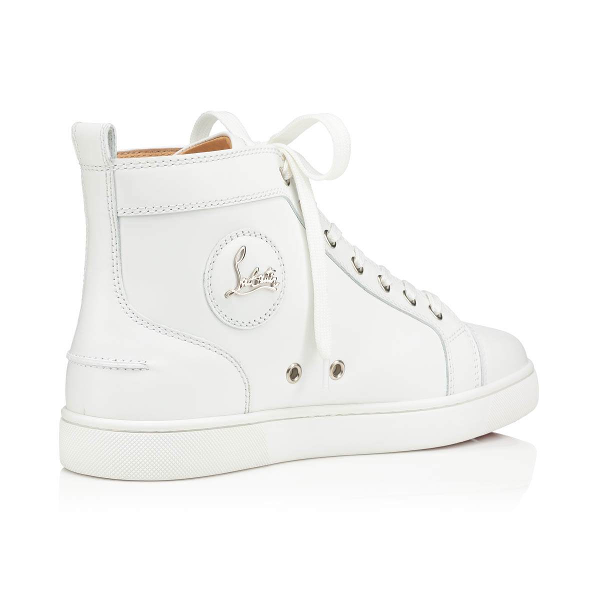 White Men's Christian Louboutin Louis High Top Sneakers | Eko4O7ik