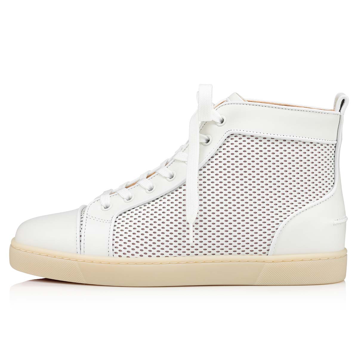 White Men's Christian Louboutin Louis High Top Sneakers | TAjMHGXf