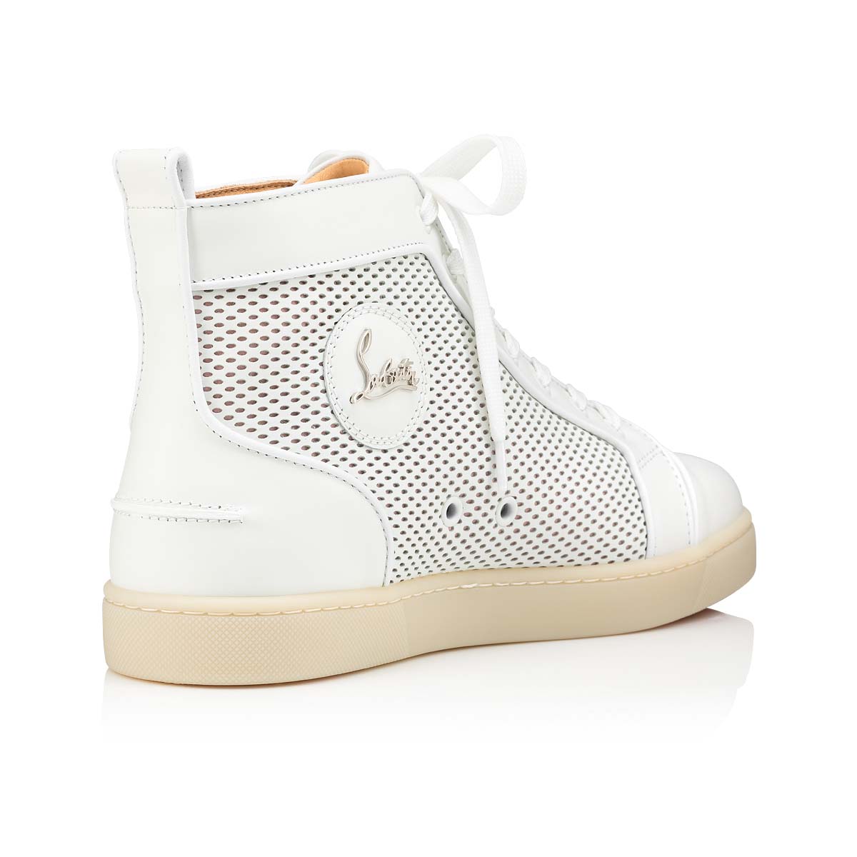 White Men's Christian Louboutin Louis High Top Sneakers | TAjMHGXf