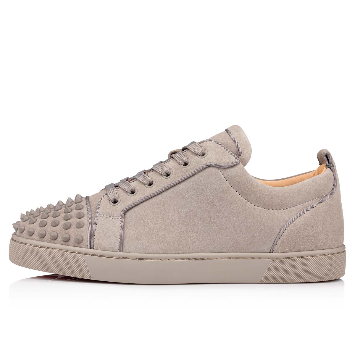 White Men's Christian Louboutin Louis Junior Spikes Low Top Sneakers | NDxDlx0h