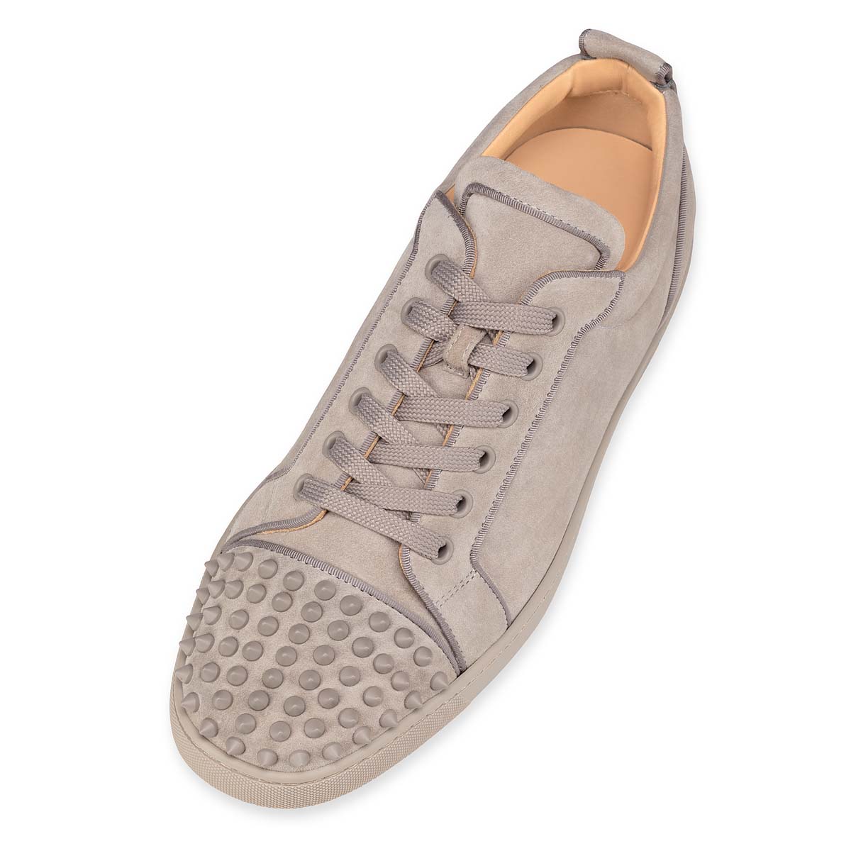 White Men's Christian Louboutin Louis Junior Spikes Low Top Sneakers | NDxDlx0h