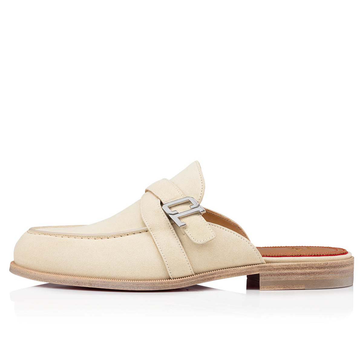 White Men's Christian Louboutin Muloman Loafers & Slip-ons | gcrOOn3s