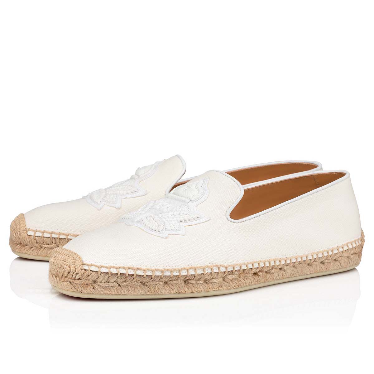 White Men\'s Christian Louboutin Nanou Max Espadrilles | iVbBS85D