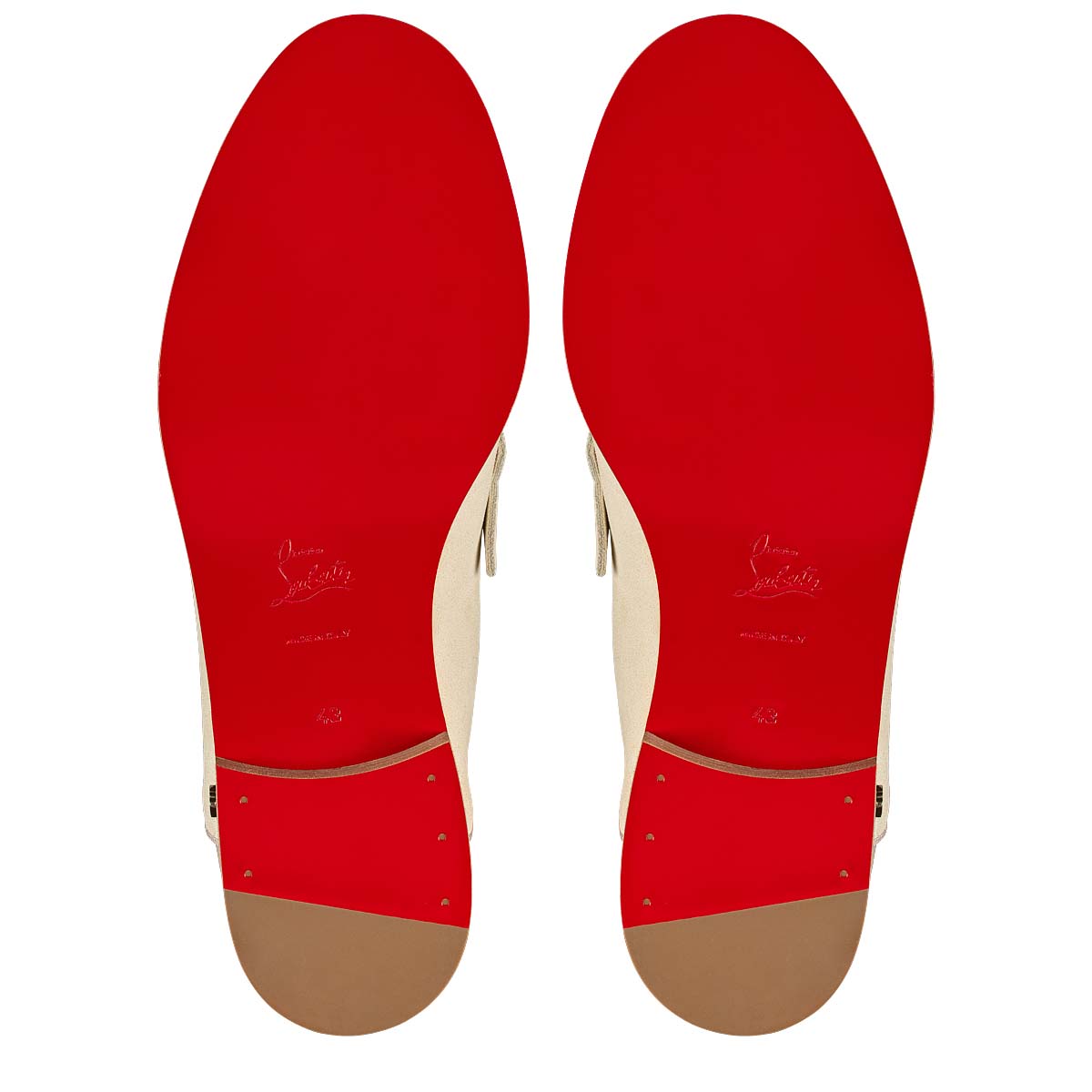 White Men's Christian Louboutin Penny No Back Loafers & Slip-ons | 8T53YdLb