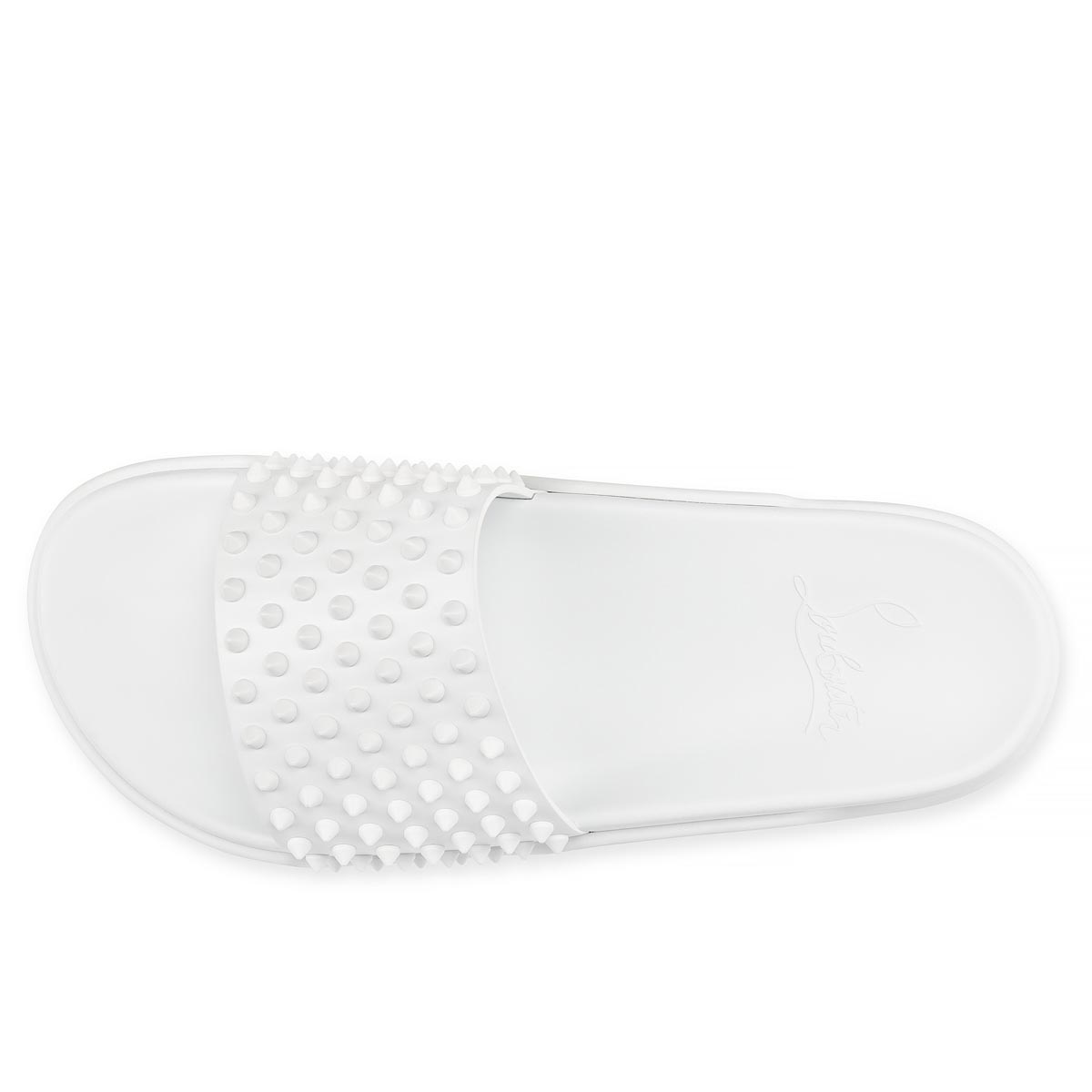 White Men's Christian Louboutin Pool Fun Sandals & Slides | CQ5ssvmL