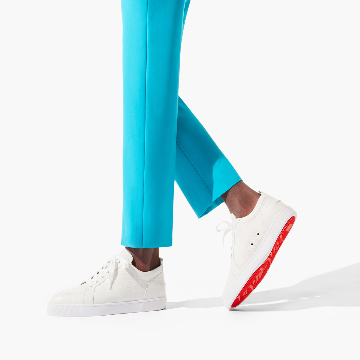 White Men's Christian Louboutin Rantulow Low Top Sneakers | 5an4HywV