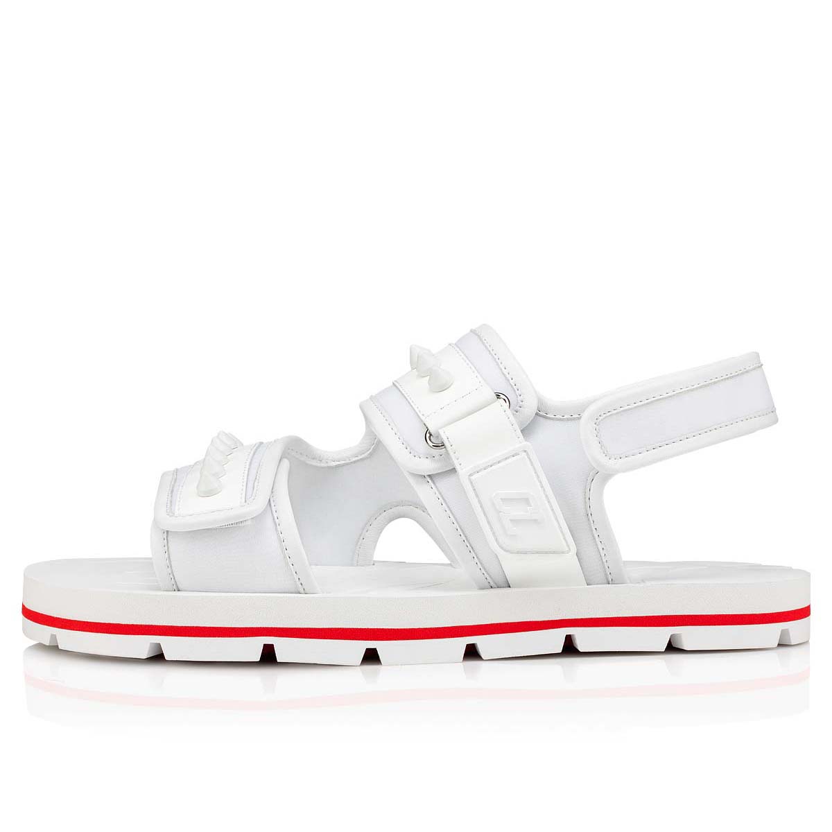 White Men's Christian Louboutin Siwa Sandals & Slides | FuZDahUm