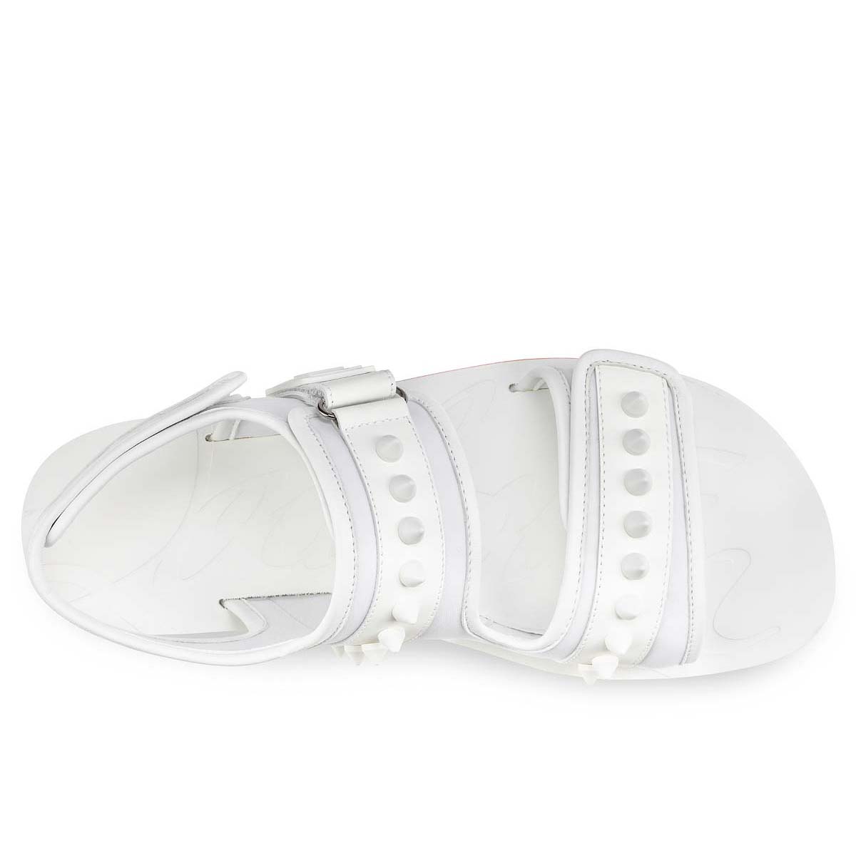 White Men's Christian Louboutin Siwa Sandals & Slides | FuZDahUm