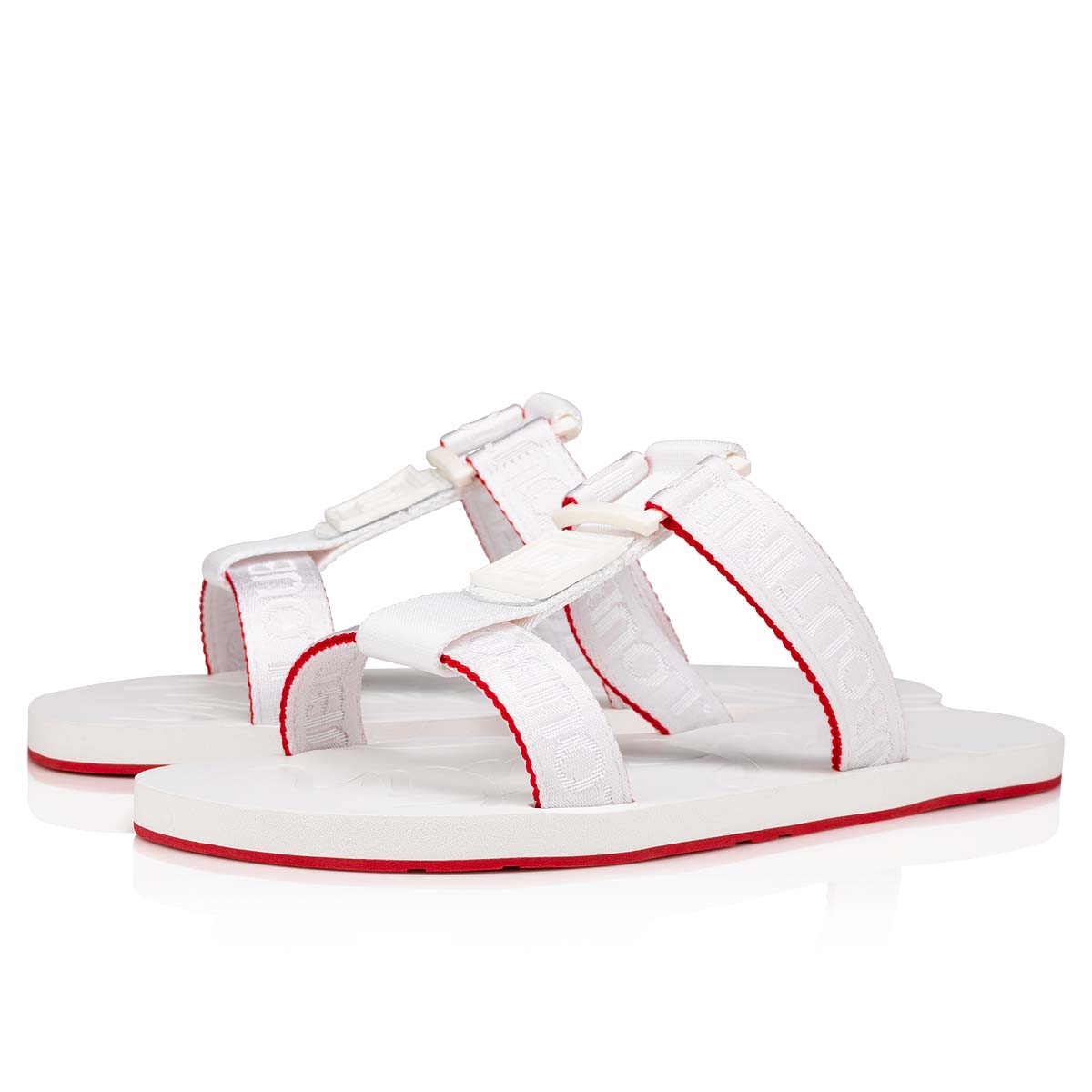 White Men\'s Christian Louboutin Surf Sandals & Slides | oiXnBfCW