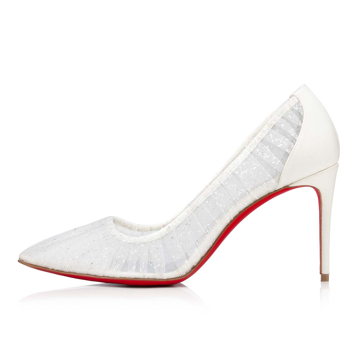 White / Silver / White / Blue Women's Christian Louboutin Kate Draperia Heels | bLrGlcih