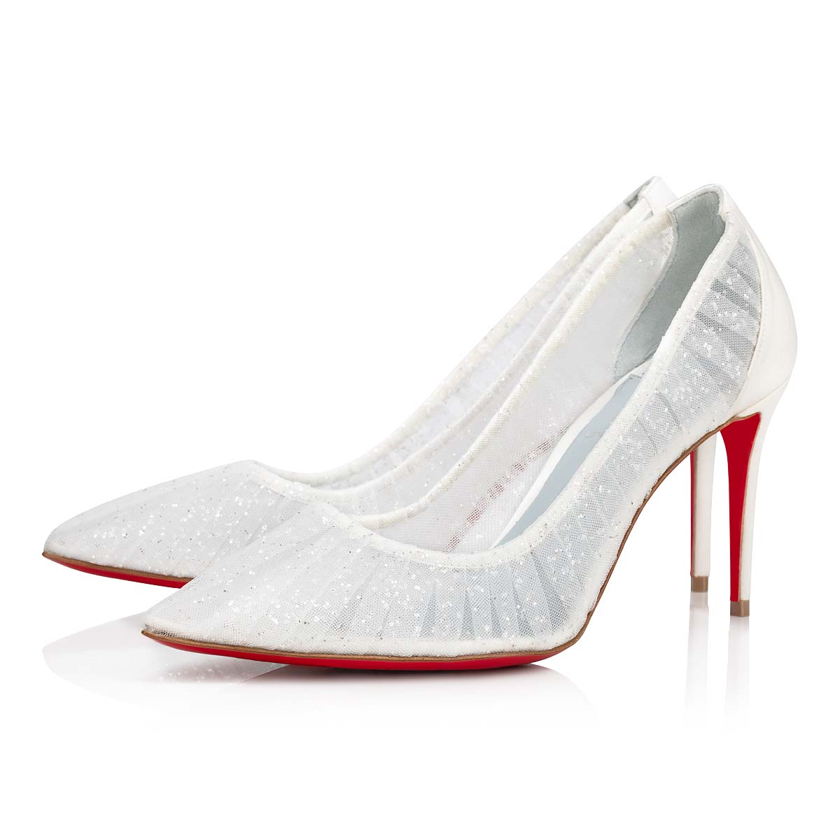 White / Silver / White / Blue Women\'s Christian Louboutin Kate Draperia Heels | bLrGlcih