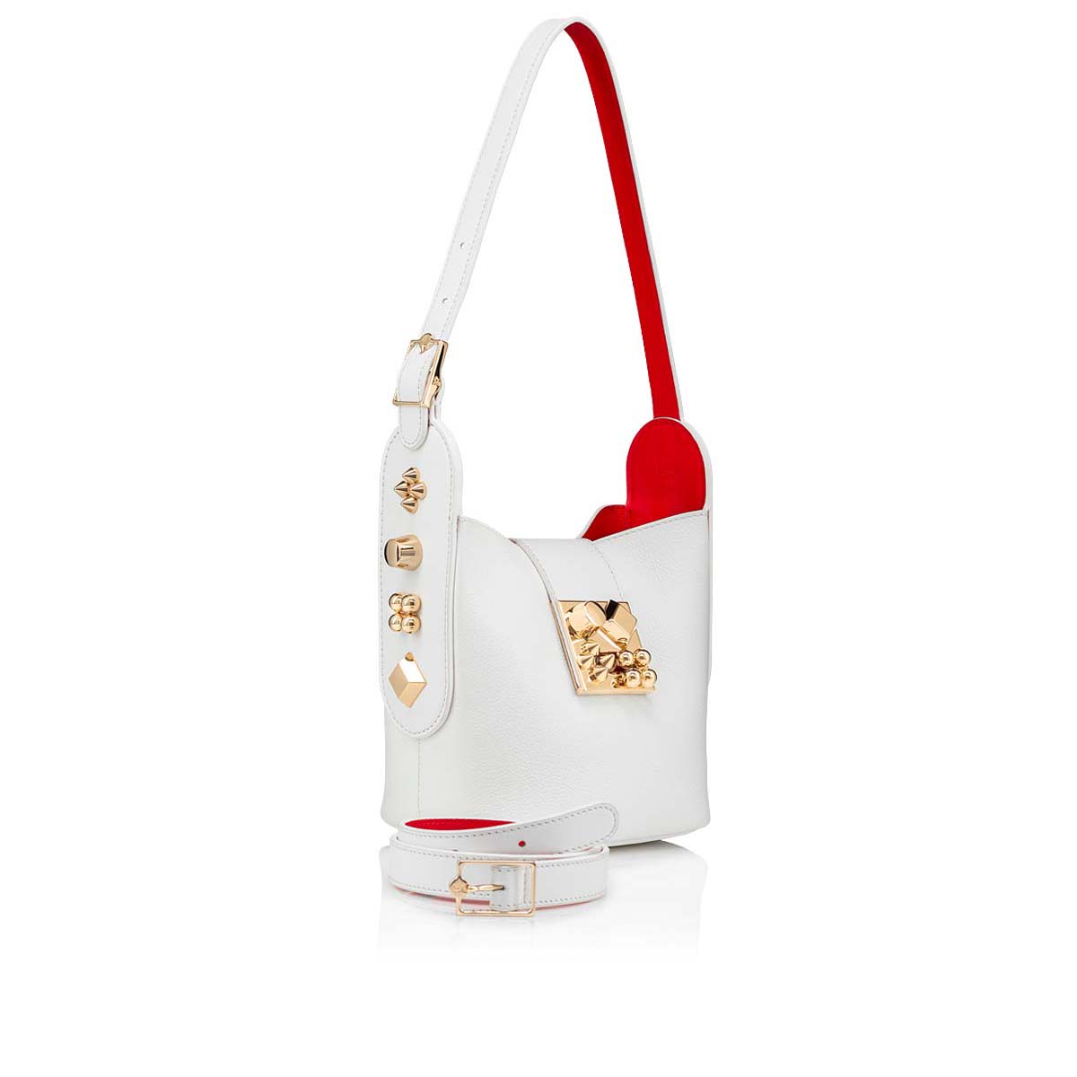 White Women's Christian Louboutin Carasky Mini Cross-body Bags | wULKvayr