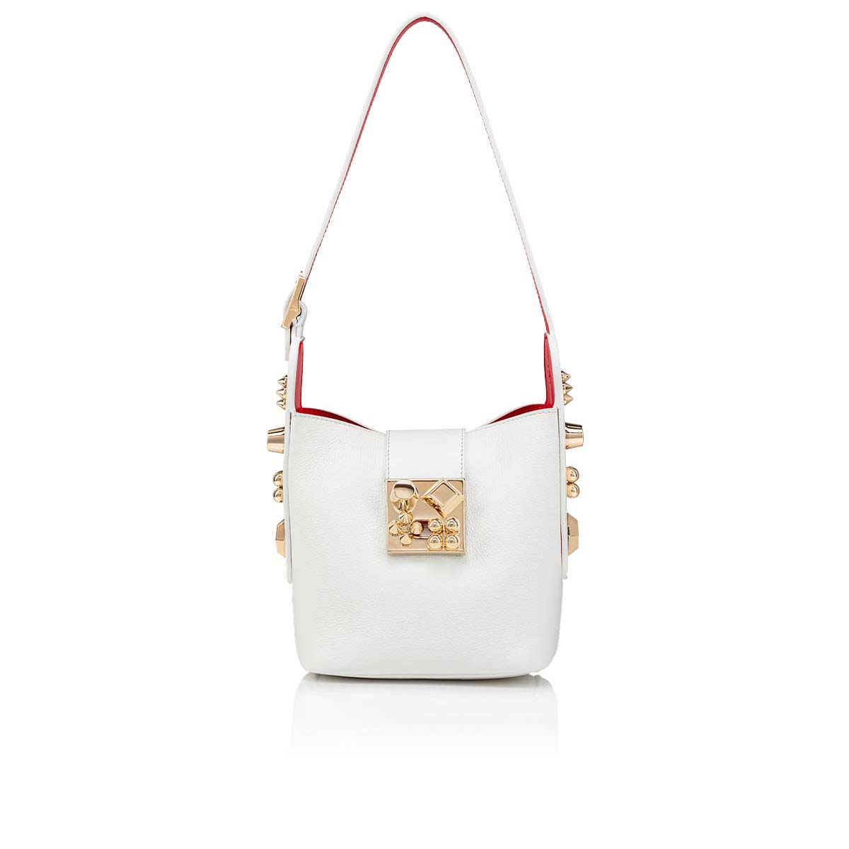 White Women\'s Christian Louboutin Carasky Mini Cross-body Bags | wULKvayr