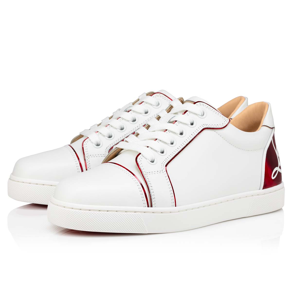 White Women\'s Christian Louboutin Fun Vieira Sneakers | bt48wyJv