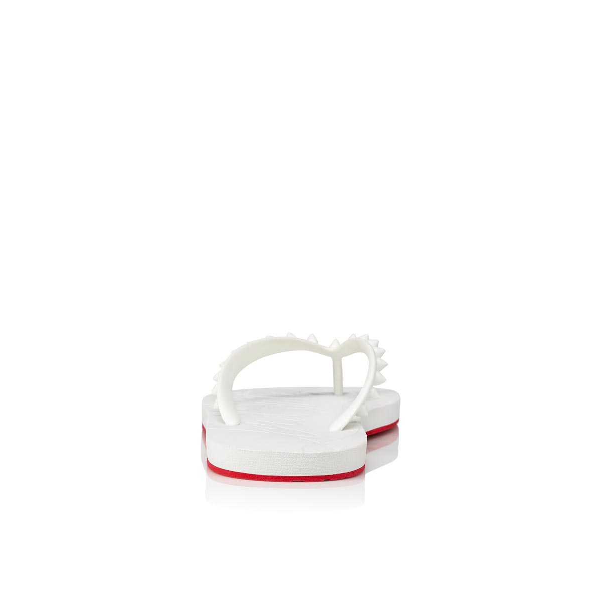 White Women's Christian Louboutin Loubi Flip Sandals & Slides | ghPL2NQ6