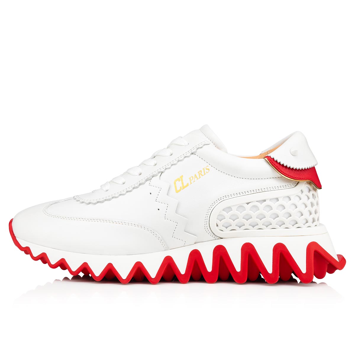 White Women's Christian Louboutin Loubishark Sneakers | 0fEBhUbw