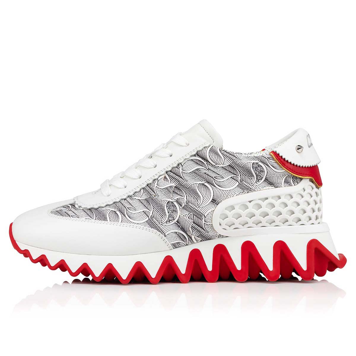 White Women's Christian Louboutin Loubishark Sneakers | 7jOaxKjh