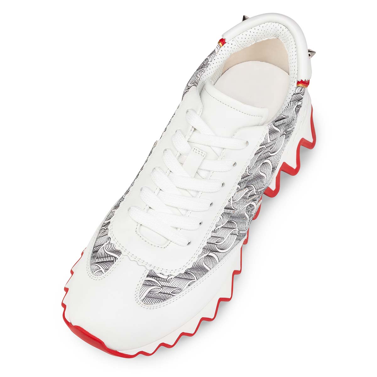 White Women's Christian Louboutin Loubishark Sneakers | 7jOaxKjh