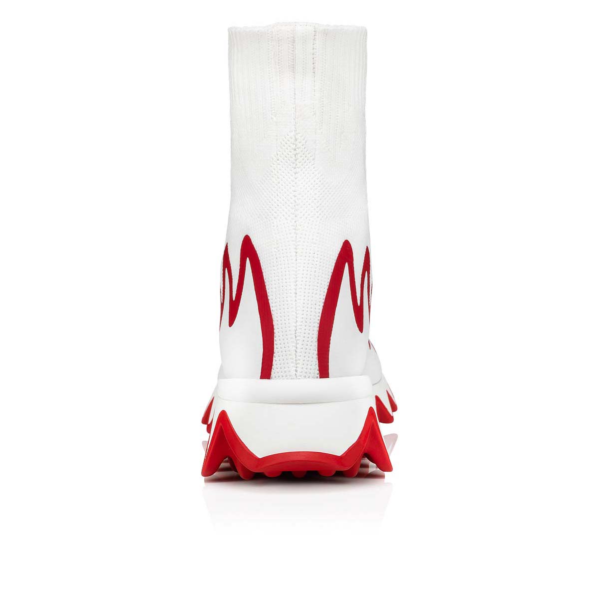 White Women's Christian Louboutin Sharky Sock Sneakers | zceUF8xA